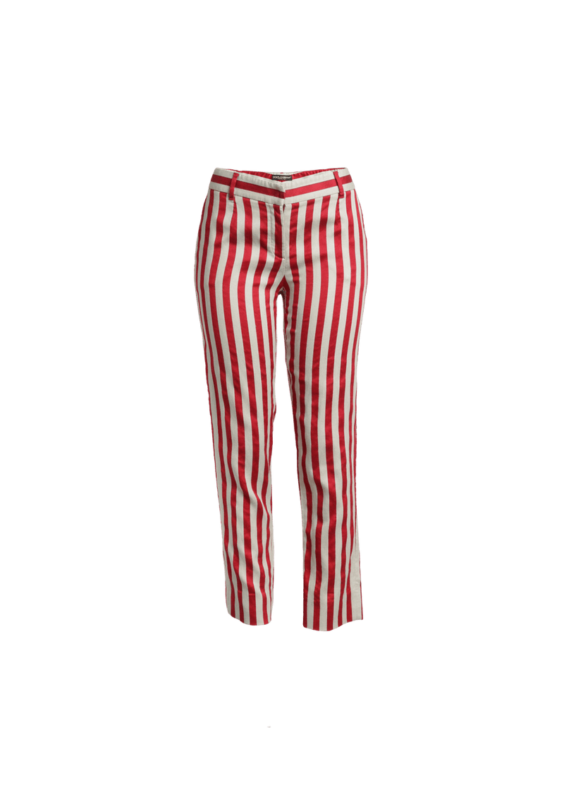 STRIPED STRAIGHT LEG PANTS  38