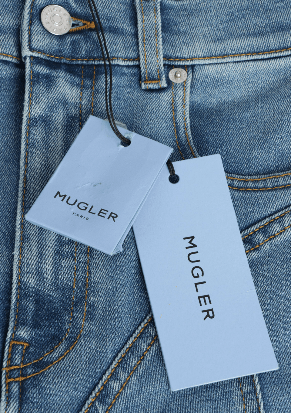 CALÇA MUGLER DENIM PANTS AZUL 36 ORIGINAL – Gringa