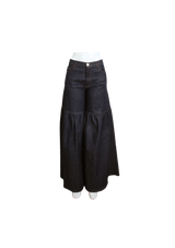 CULOTTE FLARE DENIM PANTS P