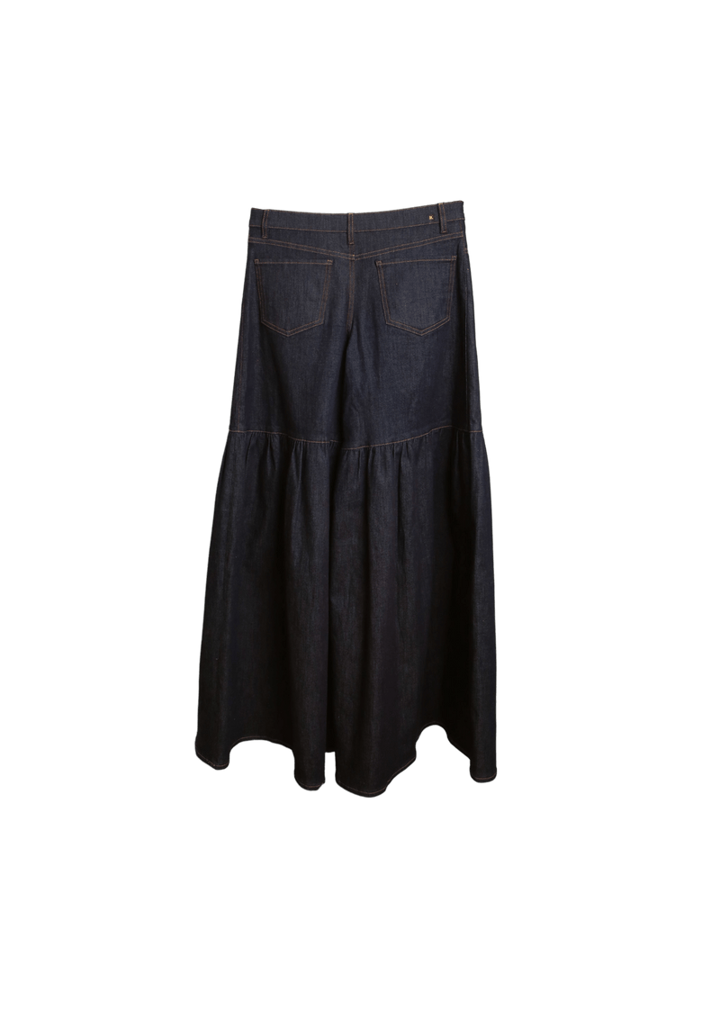 CULOTTE FLARE DENIM PANTS P