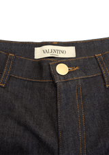 CULOTTE FLARE DENIM PANTS P