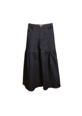 CULOTTE FLARE DENIM PANTS P