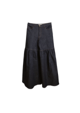 CULOTTE FLARE DENIM PANTS P