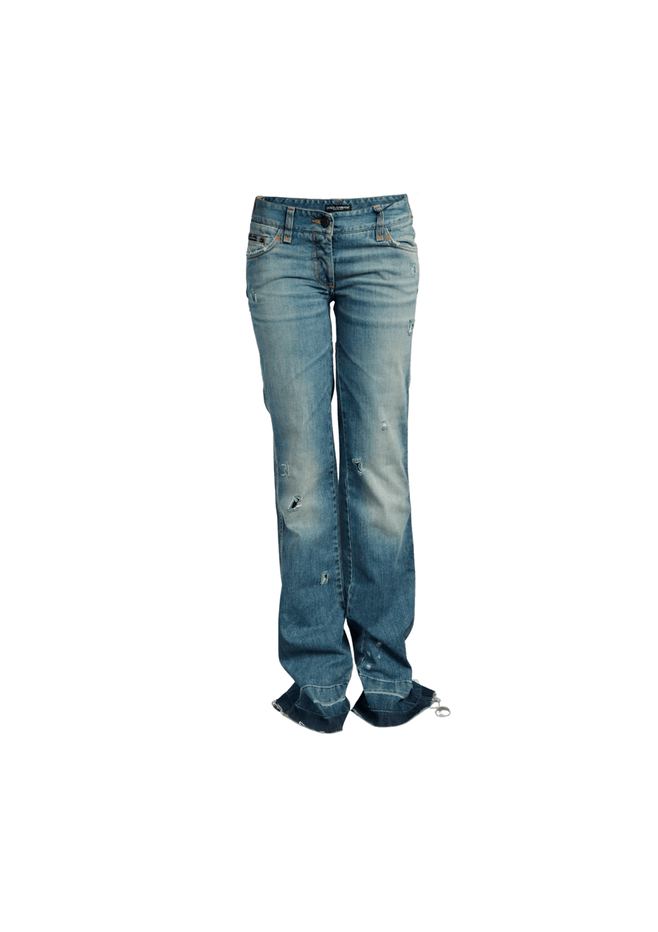 CALÇA DOLCE & GABBANA WIDE LEG JEANS PANTS 40 AZUL ORIGINAL – Gringa