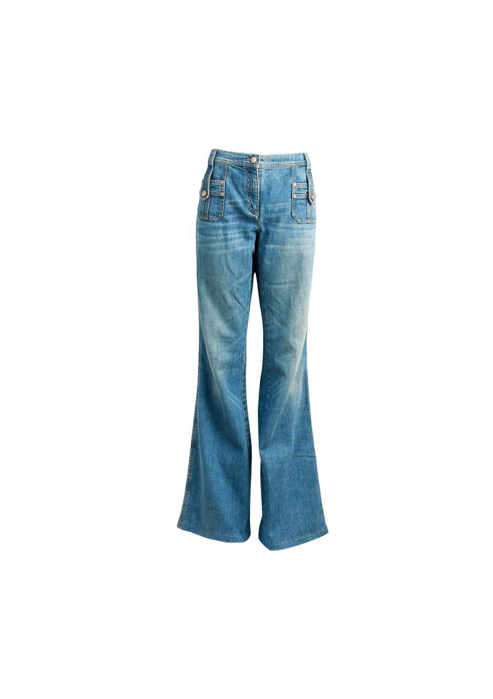HIGH WAIST DENIM PANTS 40