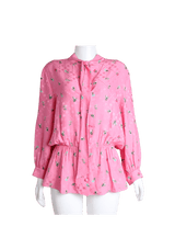 BOW COLLAR BLOUSE 40 40