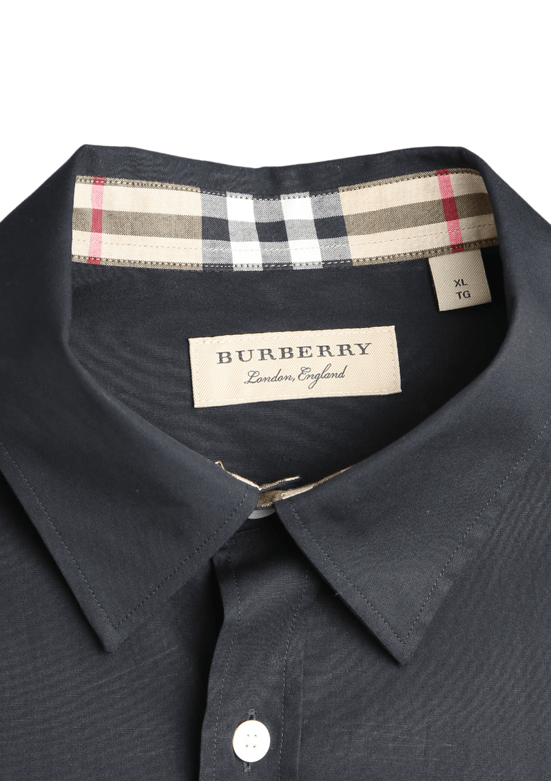 CAMISA BURBERRY HOUSE CHECK LONG SLEEVE SHIRT PRETO GG ORIGINAL