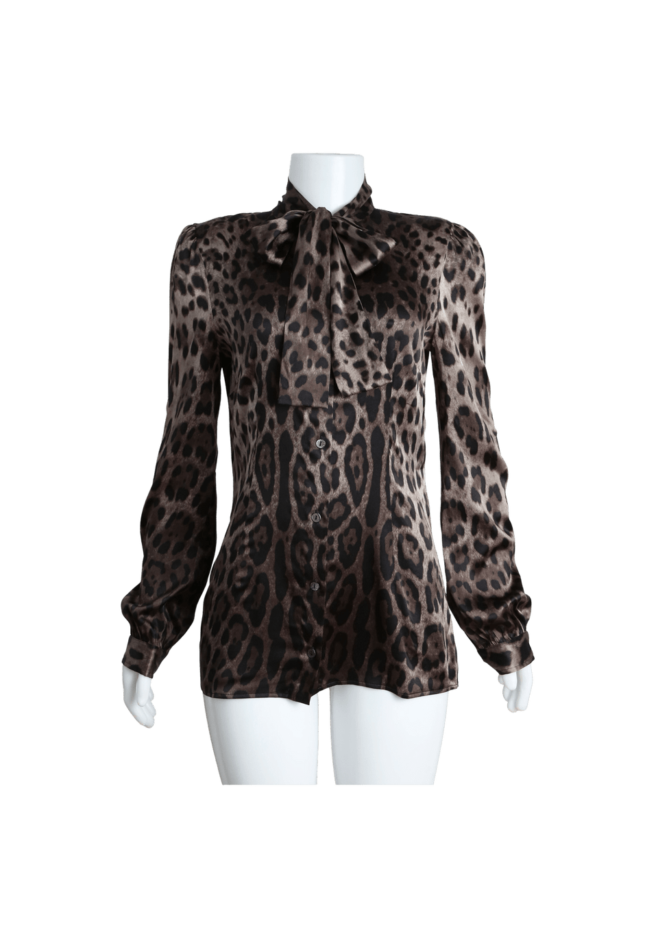 CAMISA DOLCE & GABBANA ANIMAL PRINT SILK BLOUSE 38 ANIMAL PRINT