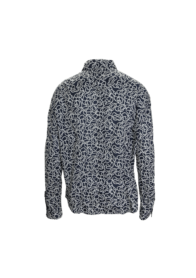 NAVY PRINT SHIRT 38