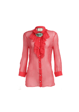 SILK RUFFLED BLOUSE P