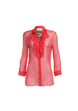 SILK RUFFLED BLOUSE P