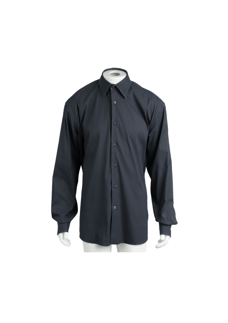 CAMISA PRADA LONG SLEEVE SHIRT P AZUL ORIGINAL – Gringa