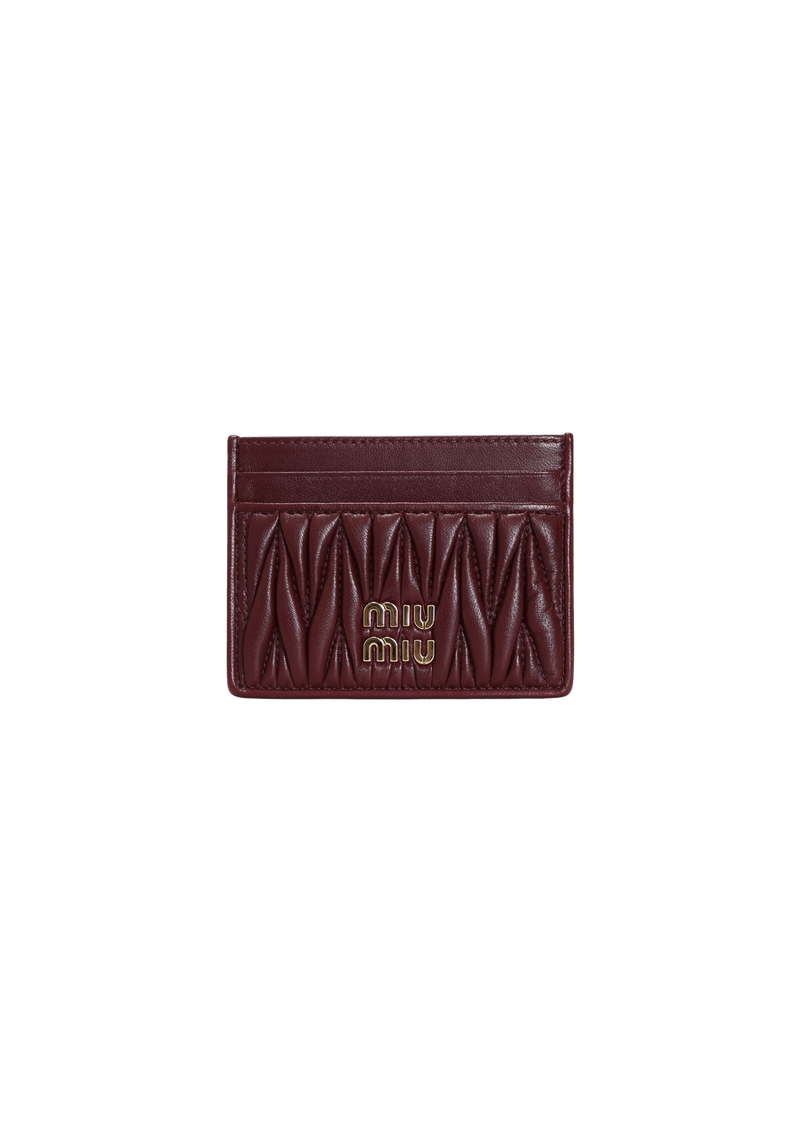 LEATHER MATELASSE CARD HOLDER