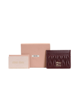 LEATHER MATELASSE CARD HOLDER