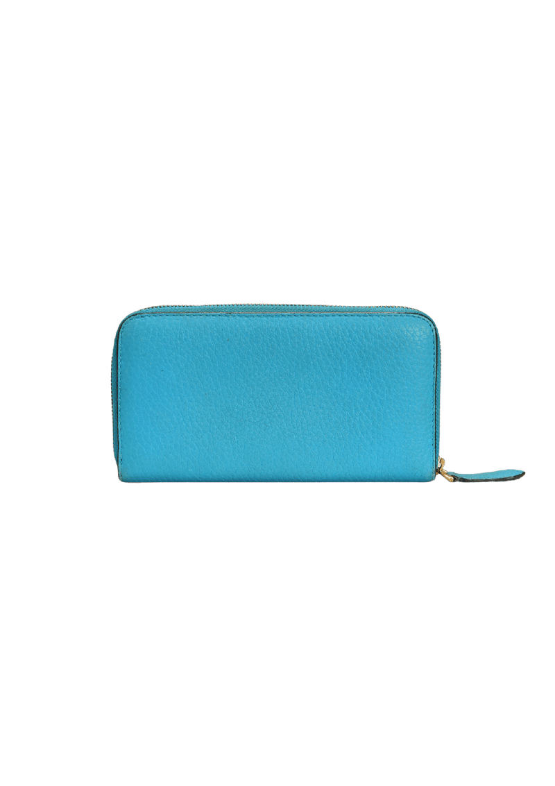 LEATHER ZIP AROUND WALLET