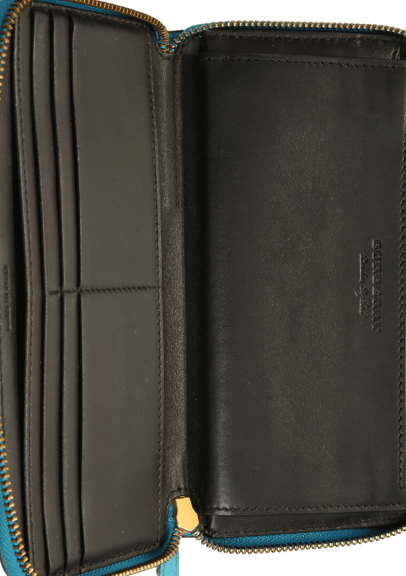 LEATHER ZIP AROUND WALLET