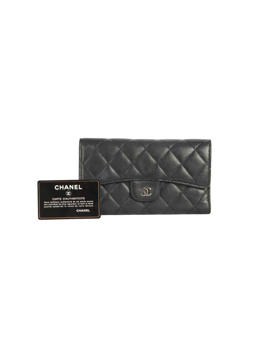CARTEIRA CHANEL CC CLASSIC LONG WALLET PRETO ORIGINAL – Gringa