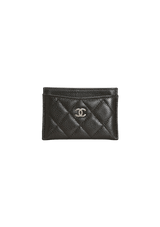 INTERLOCKING CC LOGO CARD HOLDER CAVIAR