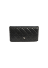 QUILTED L-YEN LAMBSKIN WALLET