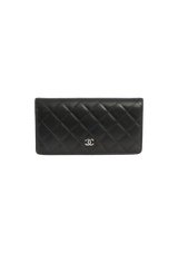 QUILTED L-YEN LAMBSKIN WALLET