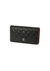 QUILTED L-YEN LAMBSKIN WALLET