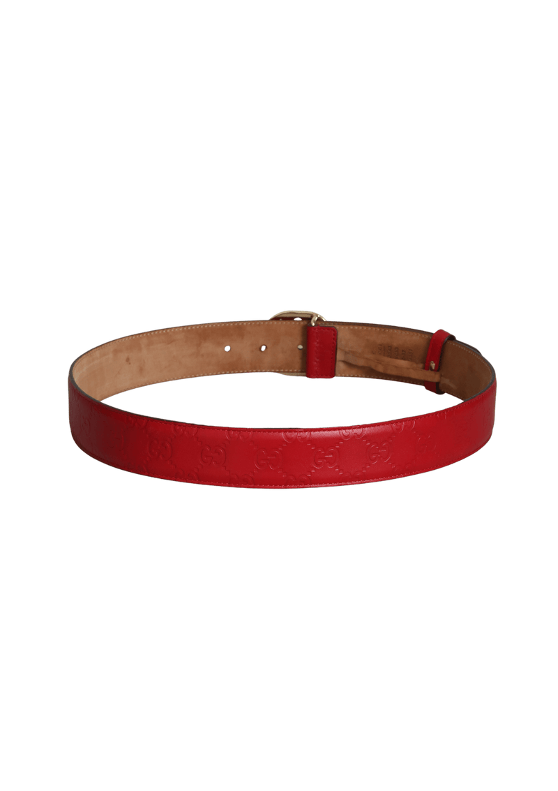 GUCCISSIMA INTERLOCKING G LOGO BELT 80