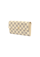 DAMIER AZUR SARAH WALLET