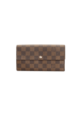 DAMIER ÉBÈNE SARAH WALLET