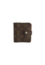 MONOGRAM COMPACT ZIP WALLET