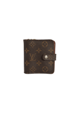 MONOGRAM COMPACT ZIP WALLET