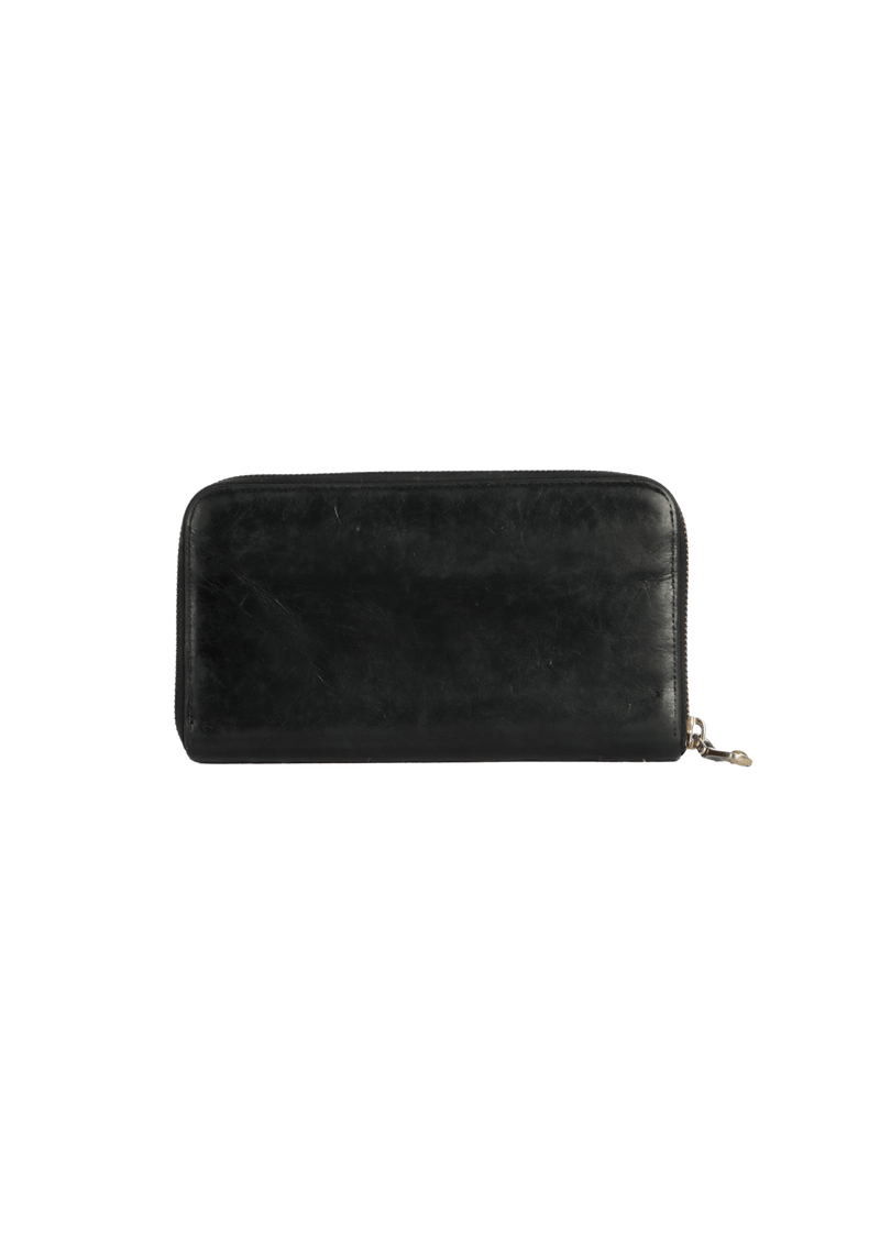 LEATHER ZIP AROUND WALLET