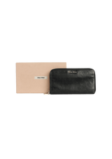 LEATHER ZIP AROUND WALLET