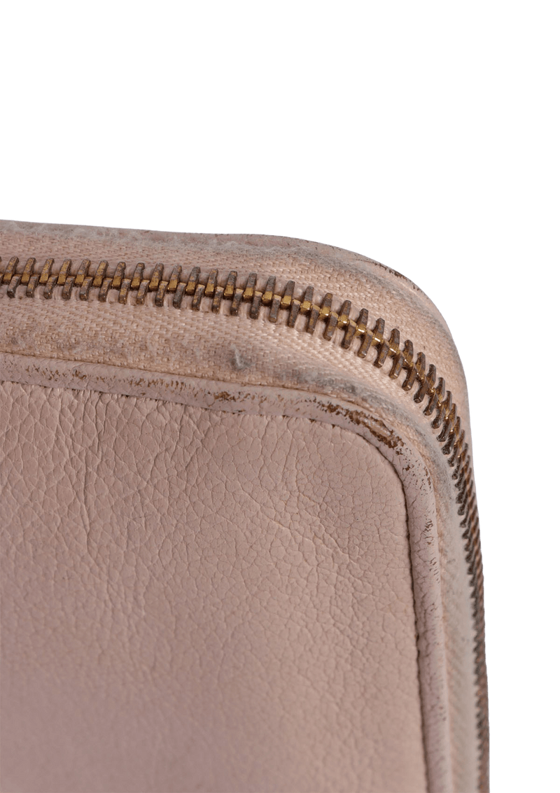 LEATHER ZIP AROUND WALLET