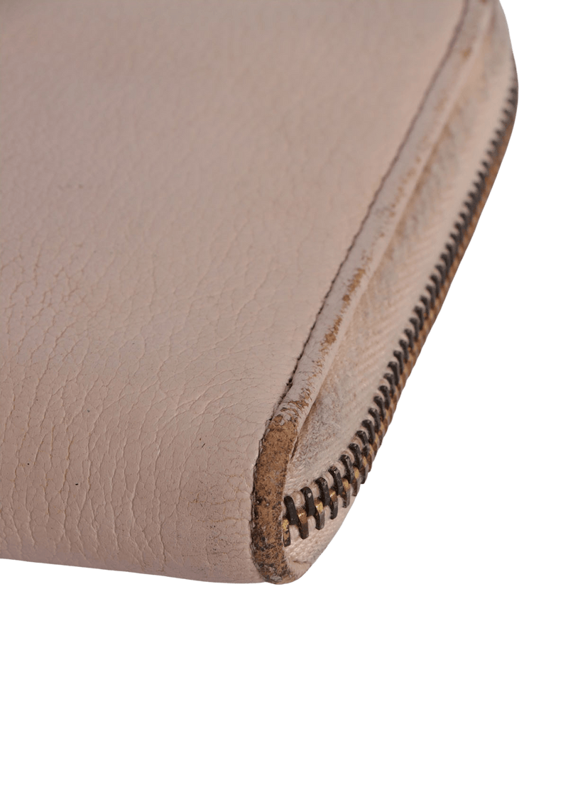 LEATHER ZIP AROUND WALLET