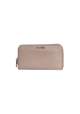 LEATHER ZIP AROUND WALLET