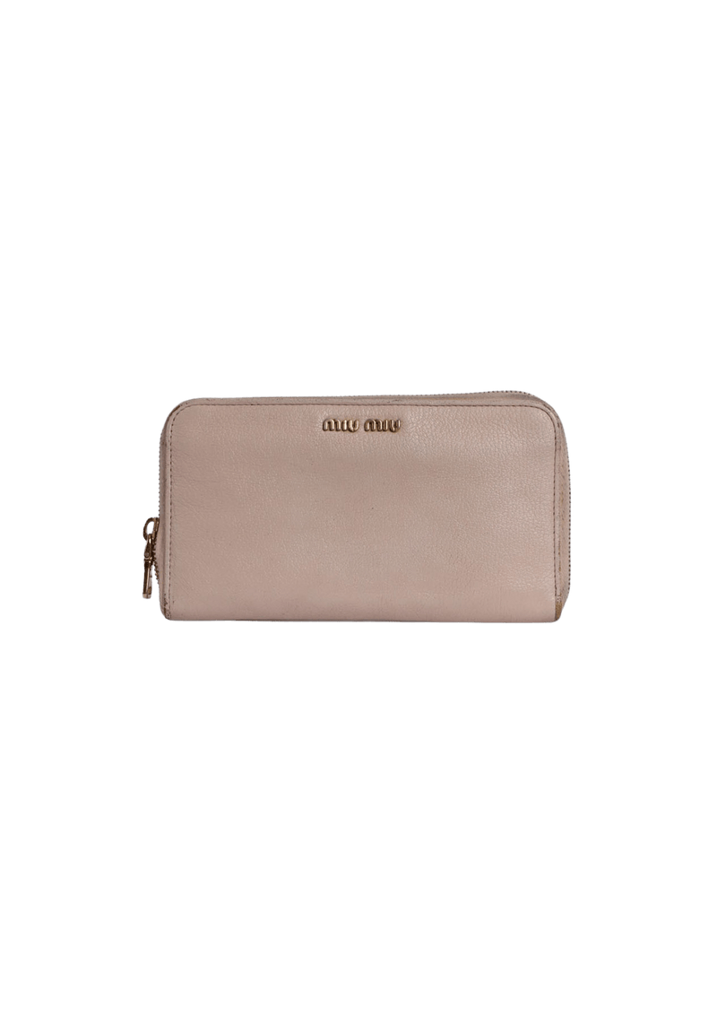 LEATHER ZIP AROUND WALLET