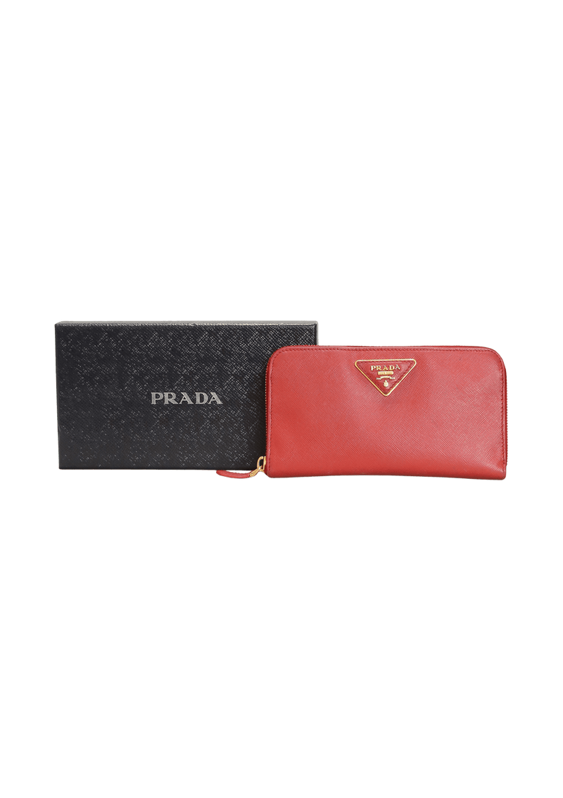 LARGE SAFFIANO ZIP AROUND WALLET