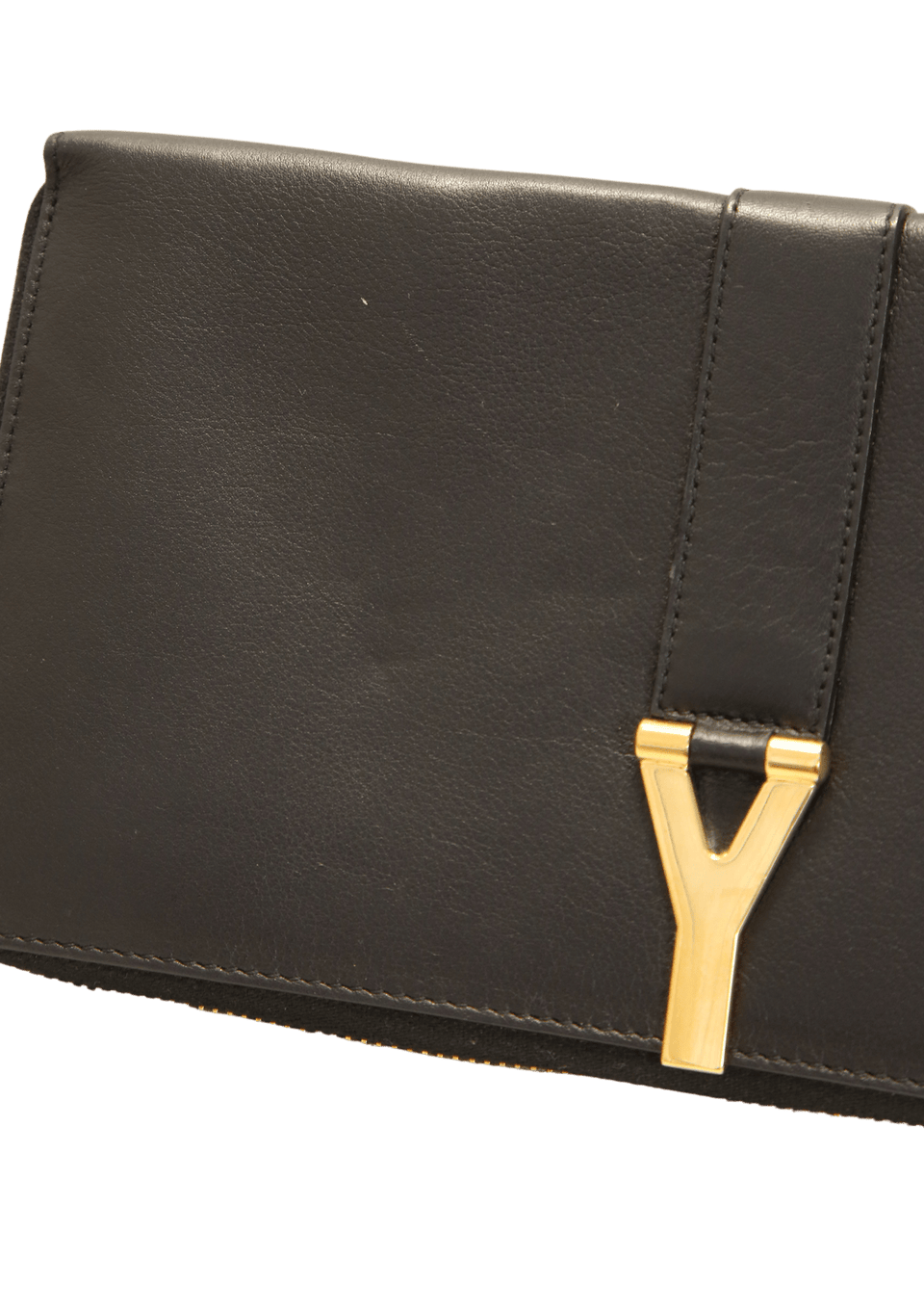 CARTEIRA SAINT LAURENT Y LIGNE ZIP AROUND WALLE PRETO ORIGINAL
