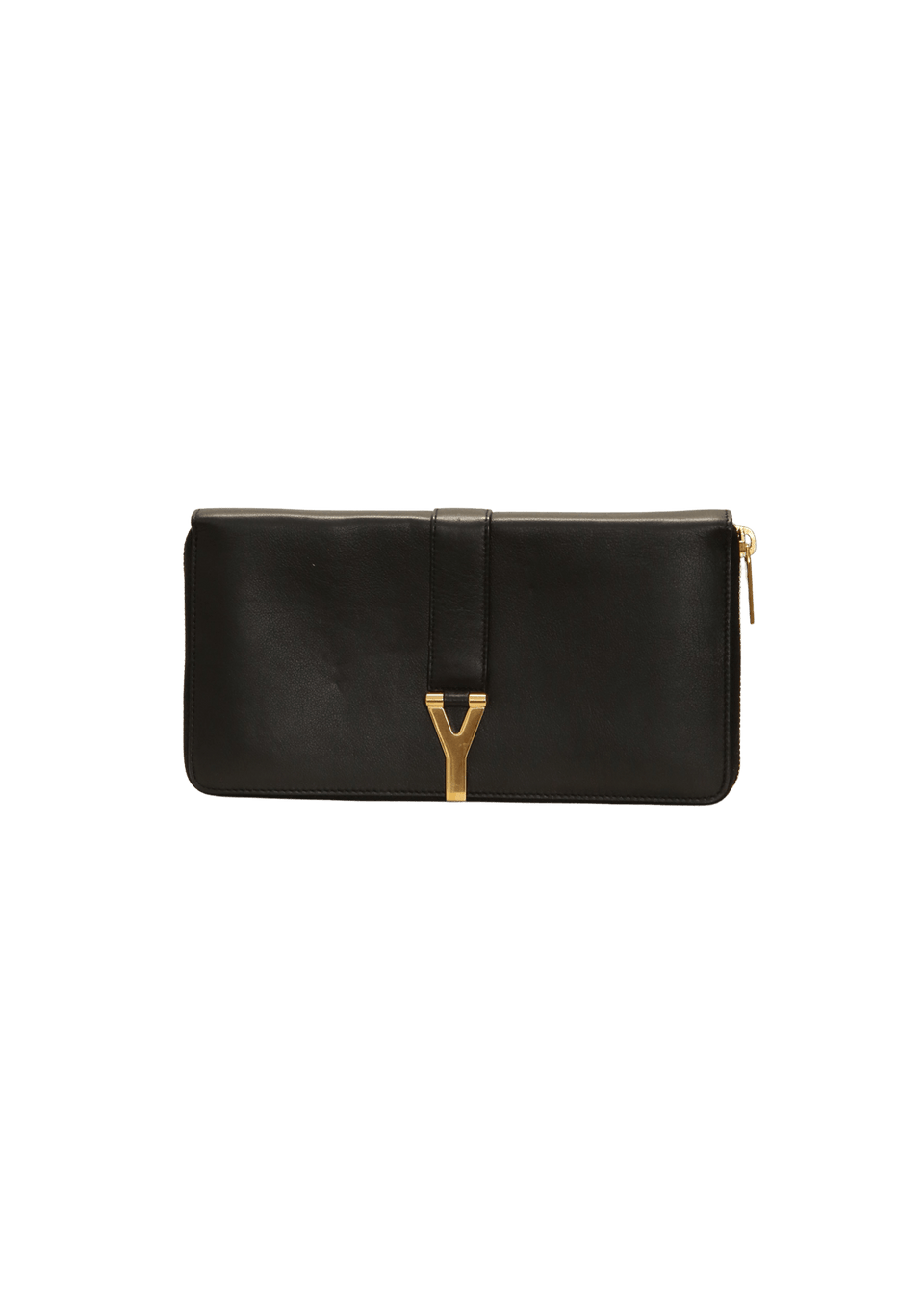 CARTEIRA SAINT LAURENT Y LIGNE ZIP AROUND WALLE PRETO ORIGINAL