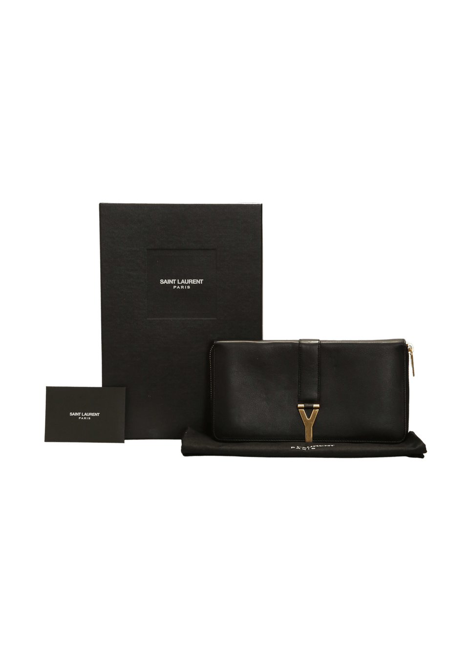 CARTEIRA SAINT LAURENT Y LIGNE ZIP AROUND WALLE PRETO ORIGINAL CARTEIRA SAINT LAURENT Y LIGNE ZIP AROUND WALLE PRETO ORIGINAL