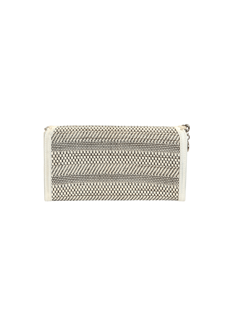 WOVEN MOIRE FALABELLA WALLET