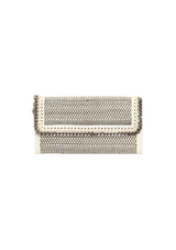 WOVEN MOIRE FALABELLA WALLET