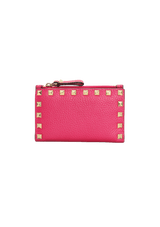 ROCKSTUD CARDHOLDER WITH ZIPPER