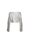 CROPPED METALLIC COATED SWEATER 34