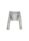 CROPPED METALLIC COATED SWEATER 34