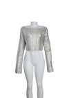 CROPPED METALLIC COATED SWEATER 34