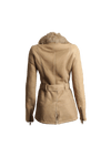 SHEARLING BELTED TRENCH COAT 36