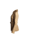 SHEARLING BELTED TRENCH COAT 36