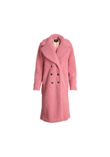 DOUBLE-BREASTED TEDDY SHERPA COAT P