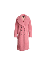 DOUBLE-BREASTED TEDDY SHERPA COAT P